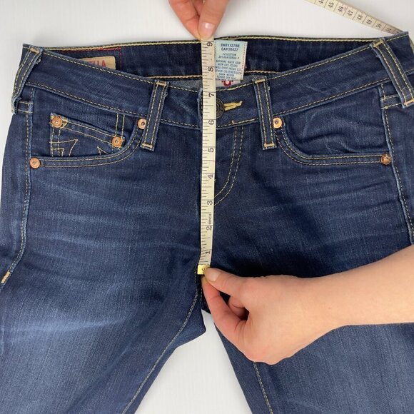 True Religion Stella XXX Low Rise Skinny fit Dark Wash Stretch Jeans Size 26 - Picture 10 of 13